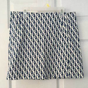 J Crew Nautical Seahorse Skirt Size 2